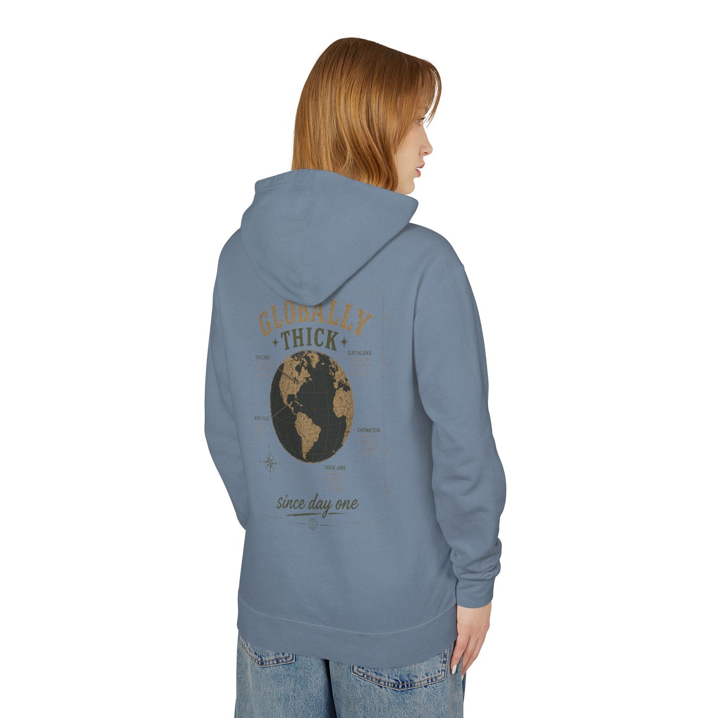 Globally Thick Hoodie – Retro Earth Graphic "Since Day One"