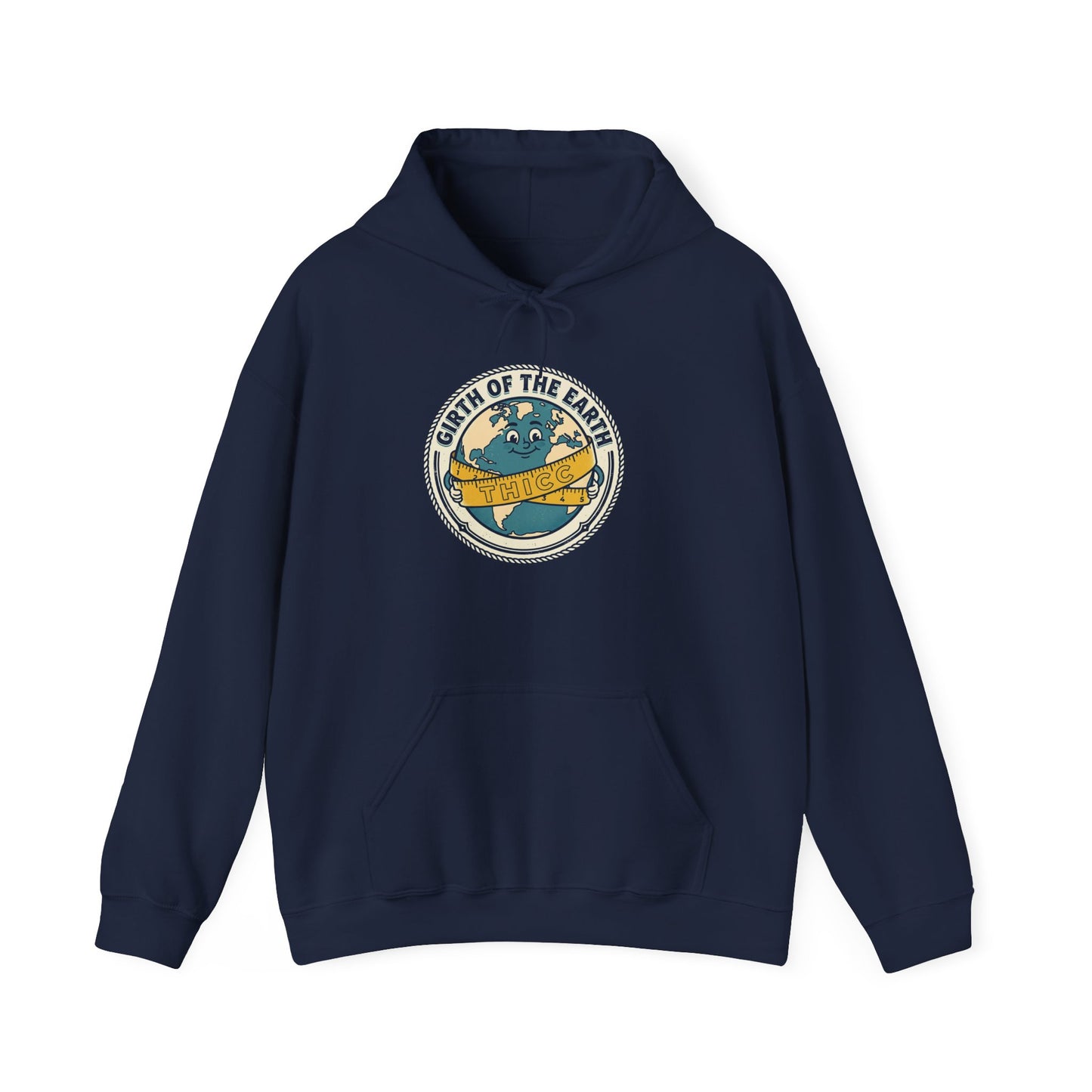 Earth Day Hoodie - 'Girth of the Earth' Vintage Globe Sweatshirt