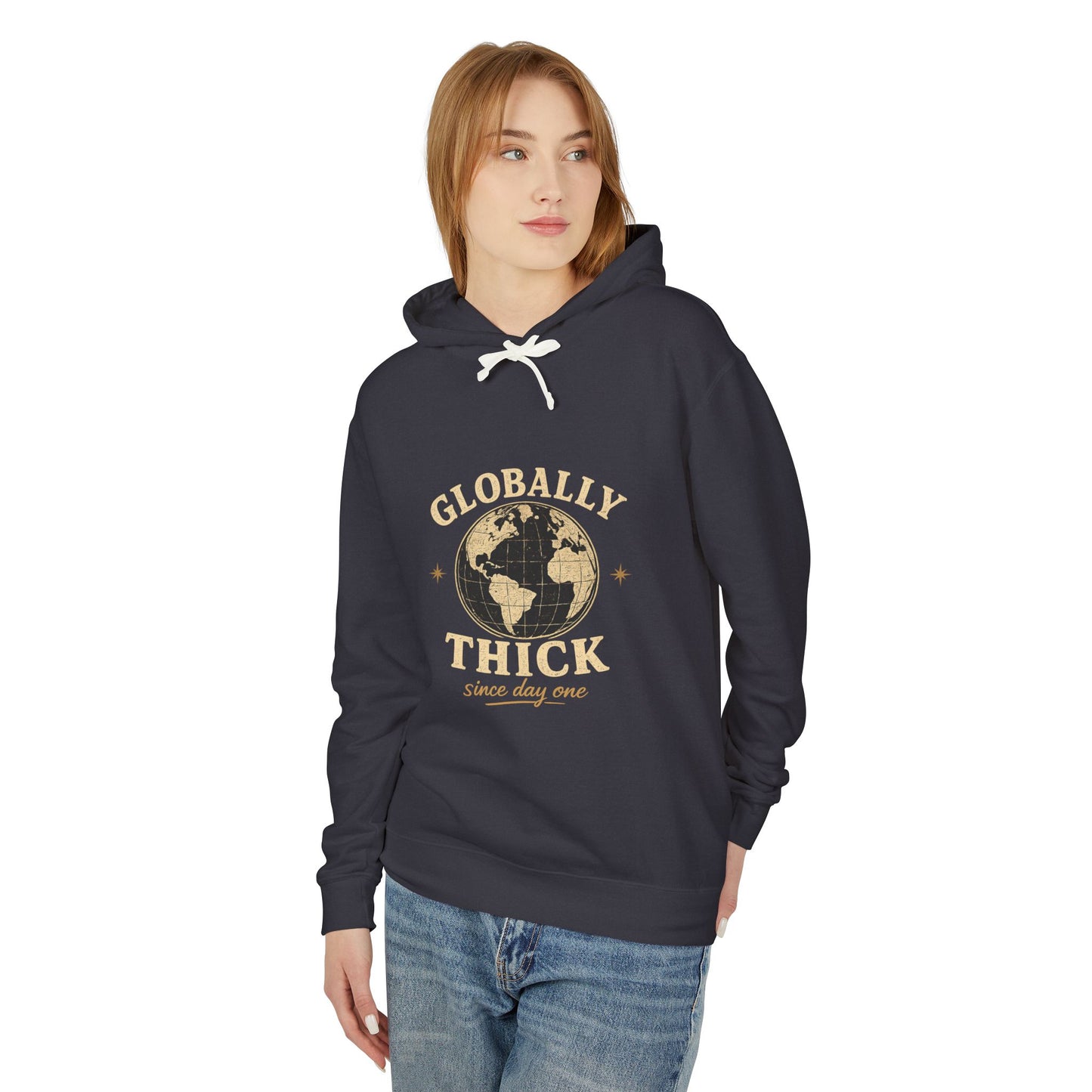 Globally Thick Hoodie – Retro Earth Graphic "Since Day One"