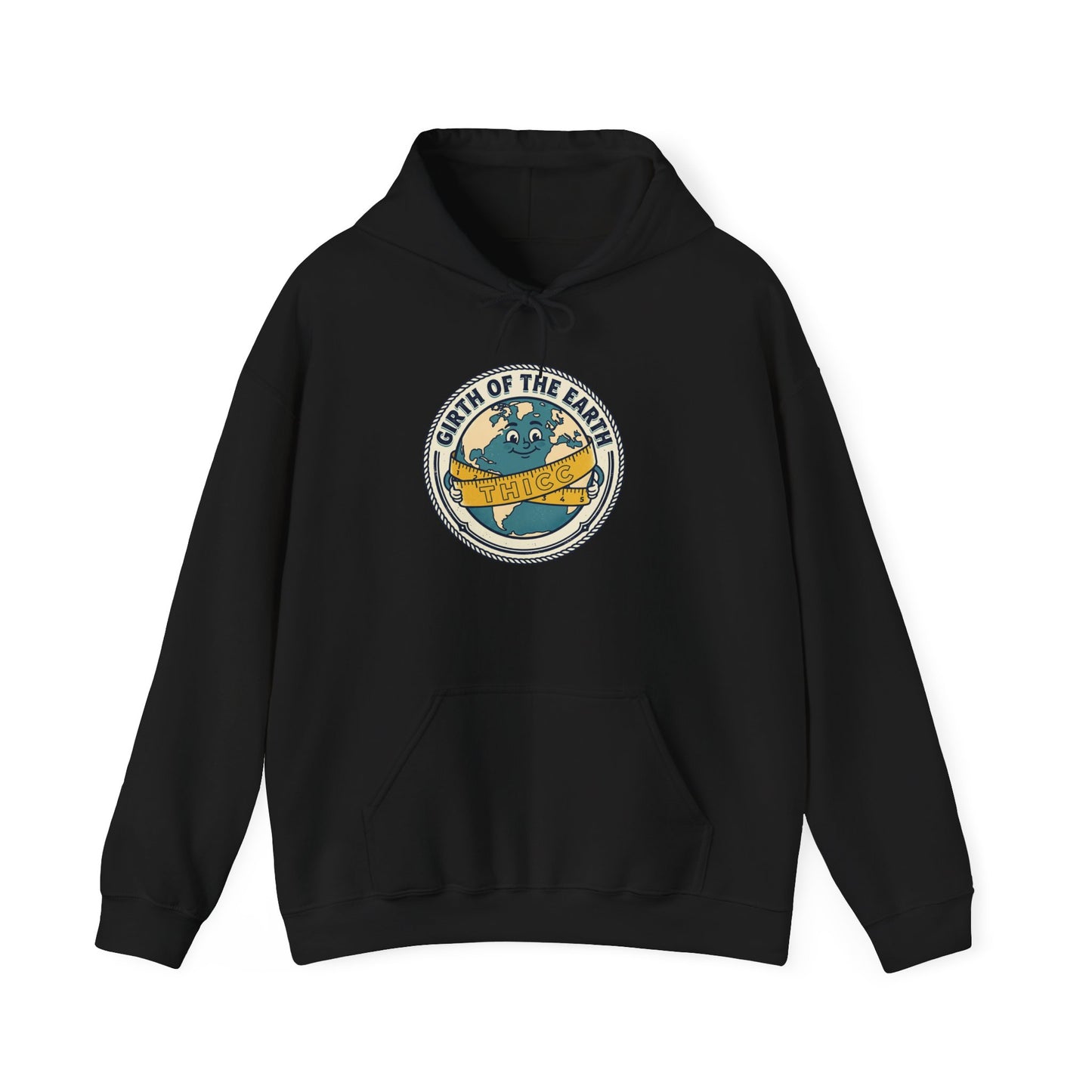 Earth Day Hoodie - 'Girth of the Earth' Vintage Globe Sweatshirt