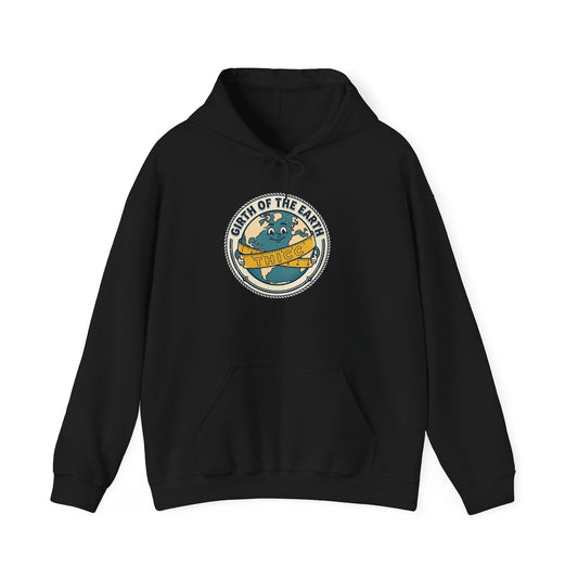 Earth Day Hoodie - 'Girth of the Earth' Vintage Globe Sweatshirt