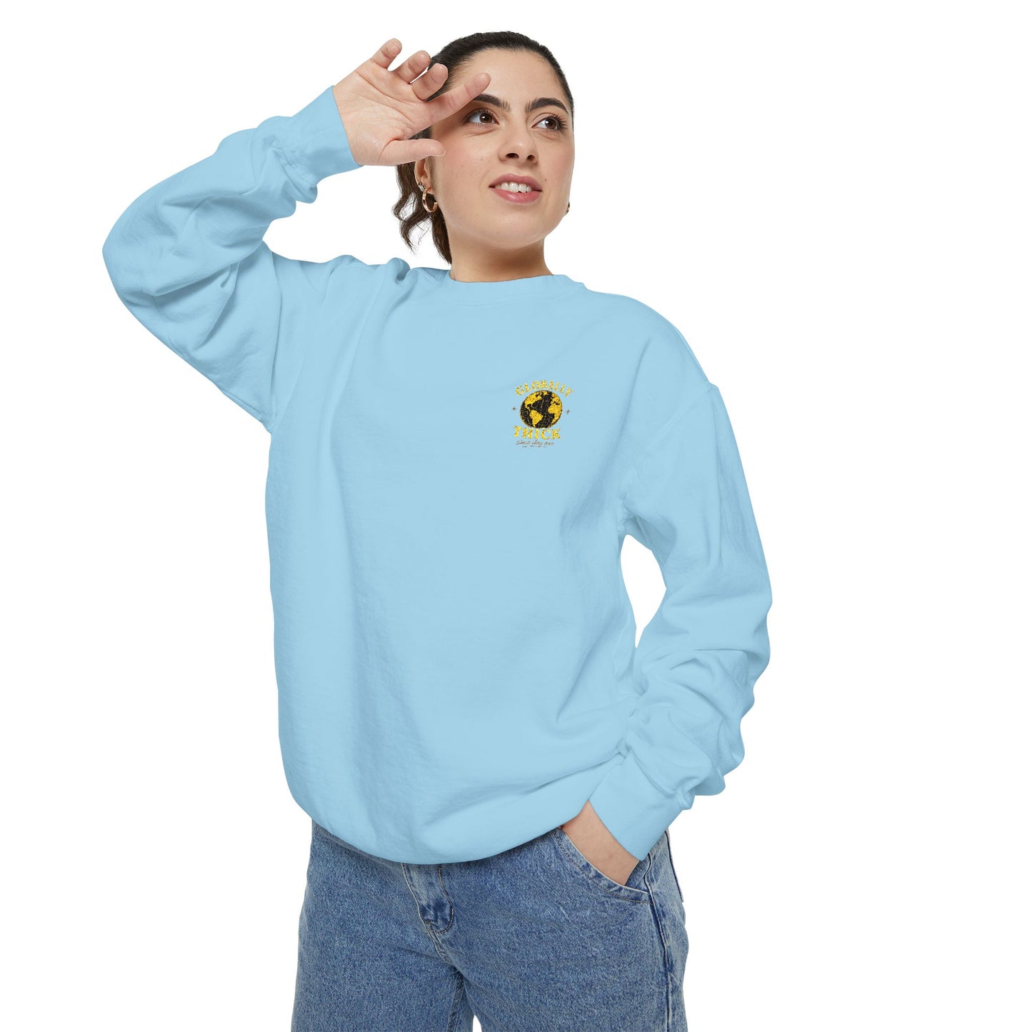 Sunflower Heart Crewneck Sweatshirt - Floral Love Graphic