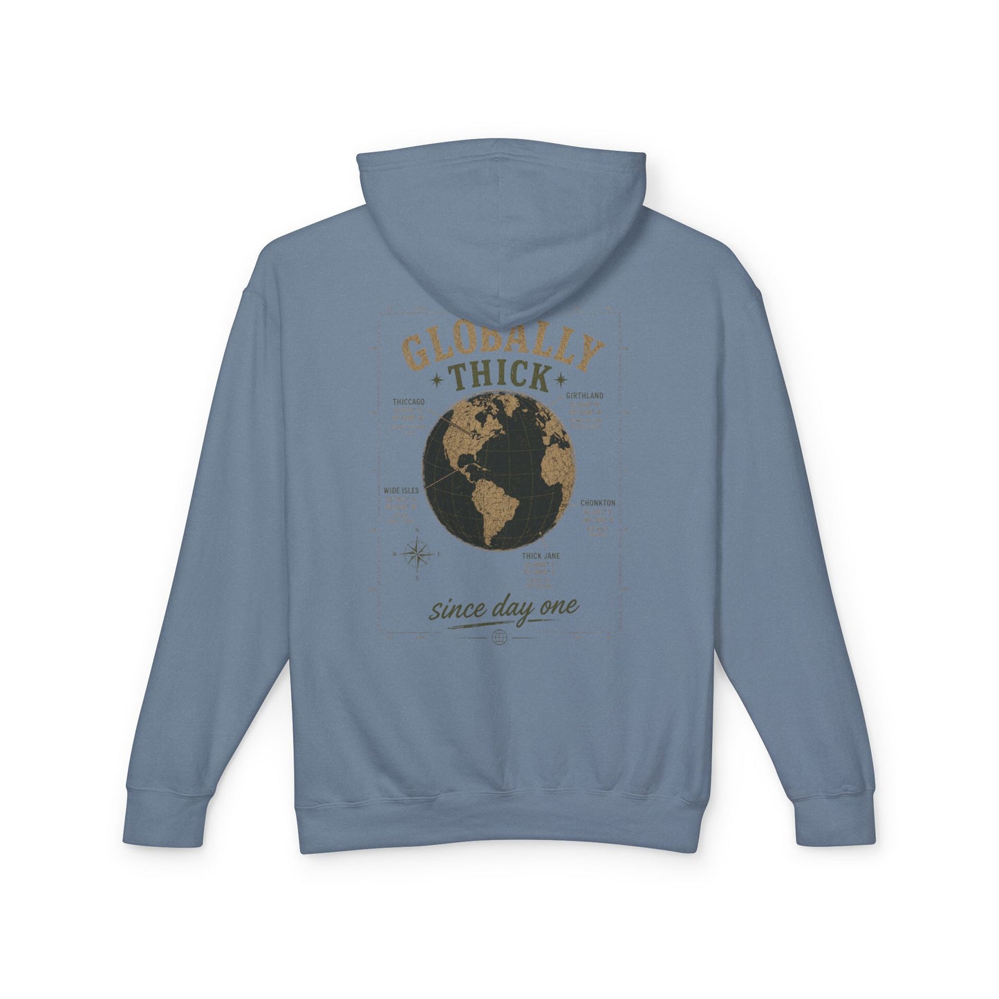 Globally Thick Hoodie – Retro Earth Graphic "Since Day One"