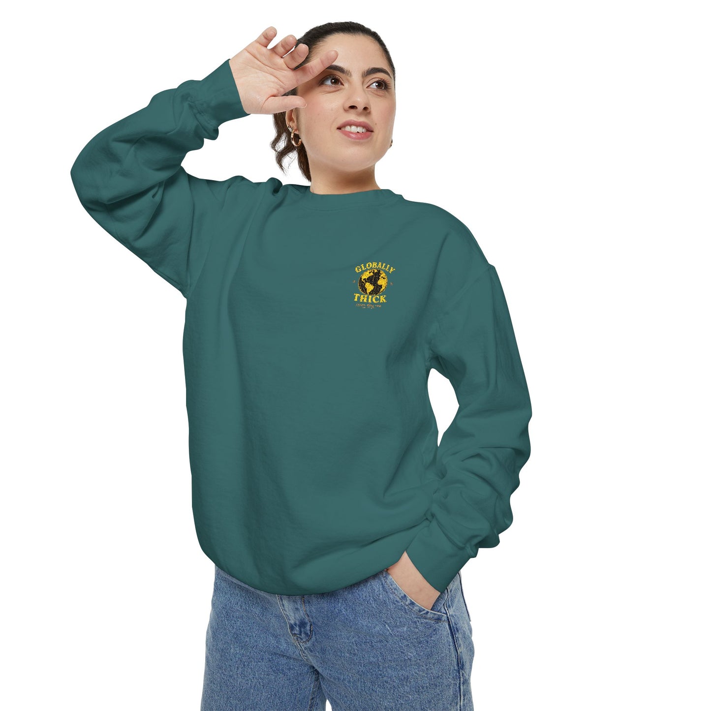 Sunflower Heart Crewneck Sweatshirt - Floral Love Graphic