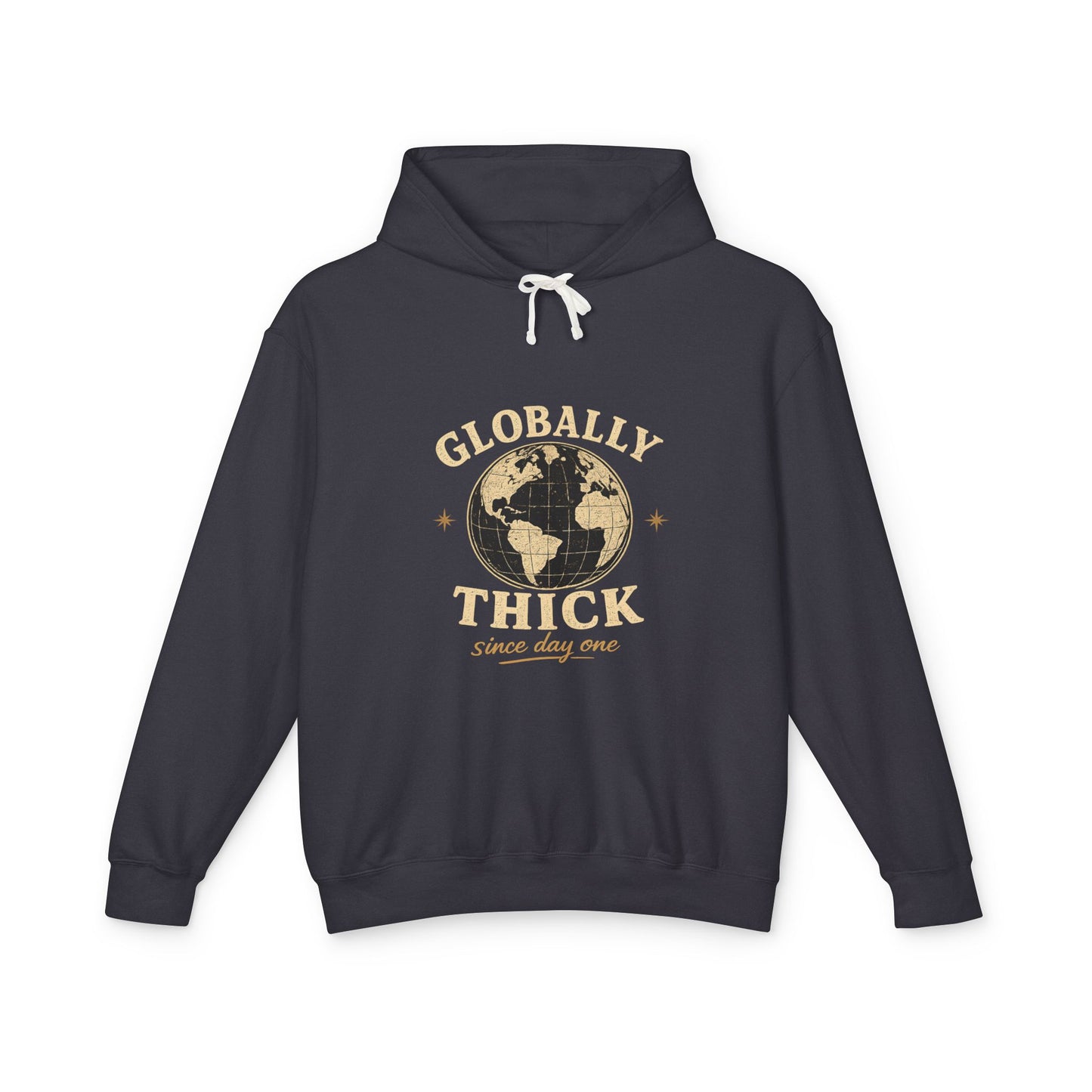Globally Thick Hoodie – Retro Earth Graphic "Since Day One"