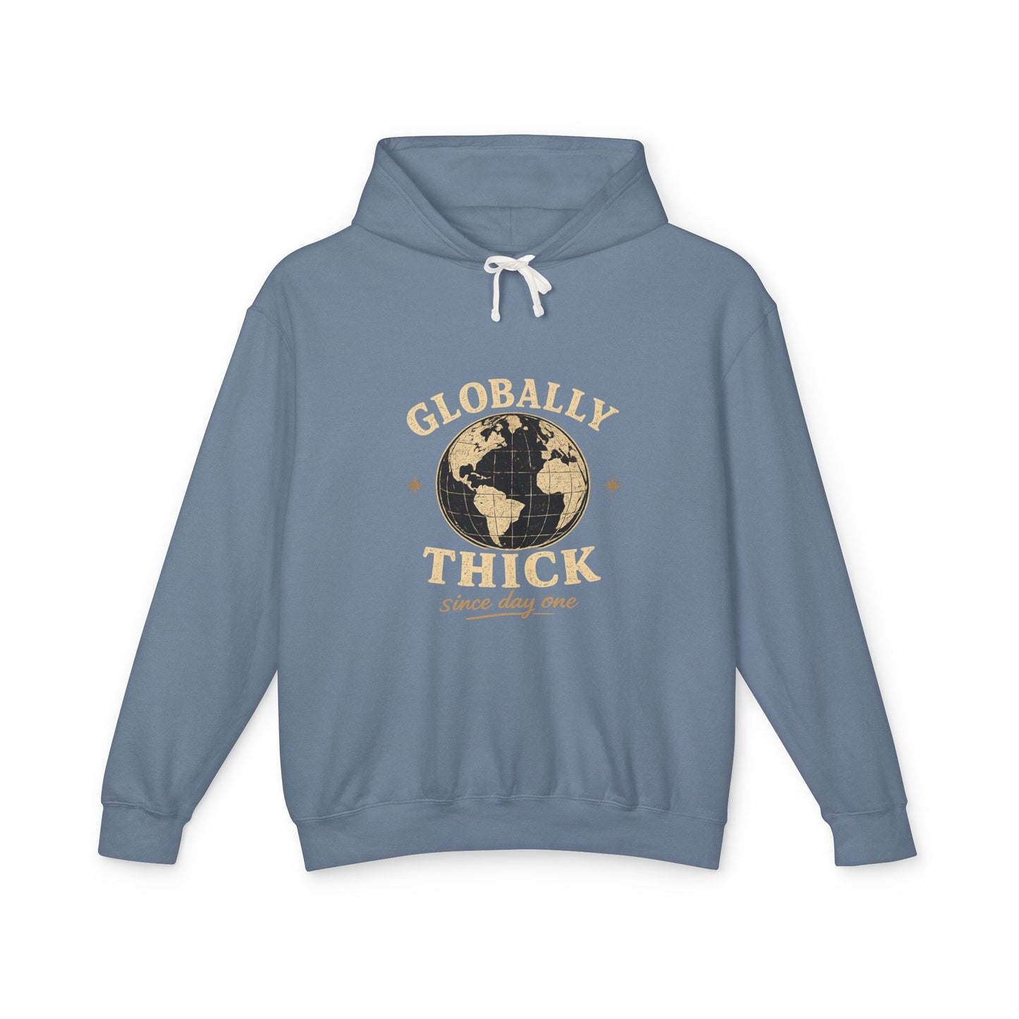 Globally Thick Hoodie – Retro Earth Graphic "Since Day One"