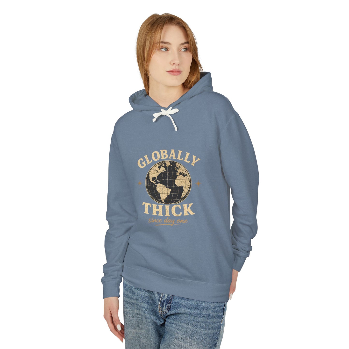 Globally Thick Hoodie – Retro Earth Graphic "Since Day One"