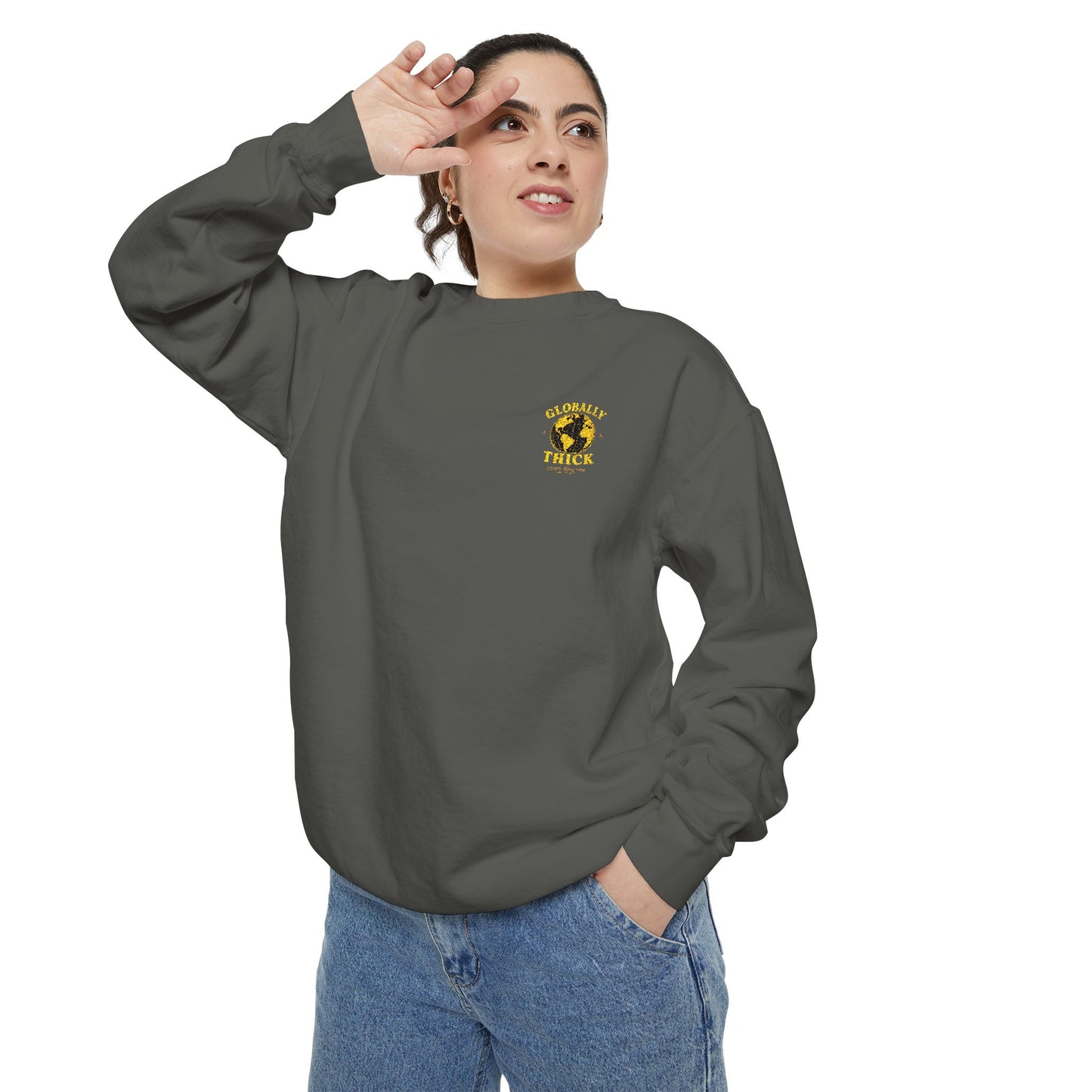 Sunflower Heart Crewneck Sweatshirt - Floral Love Graphic