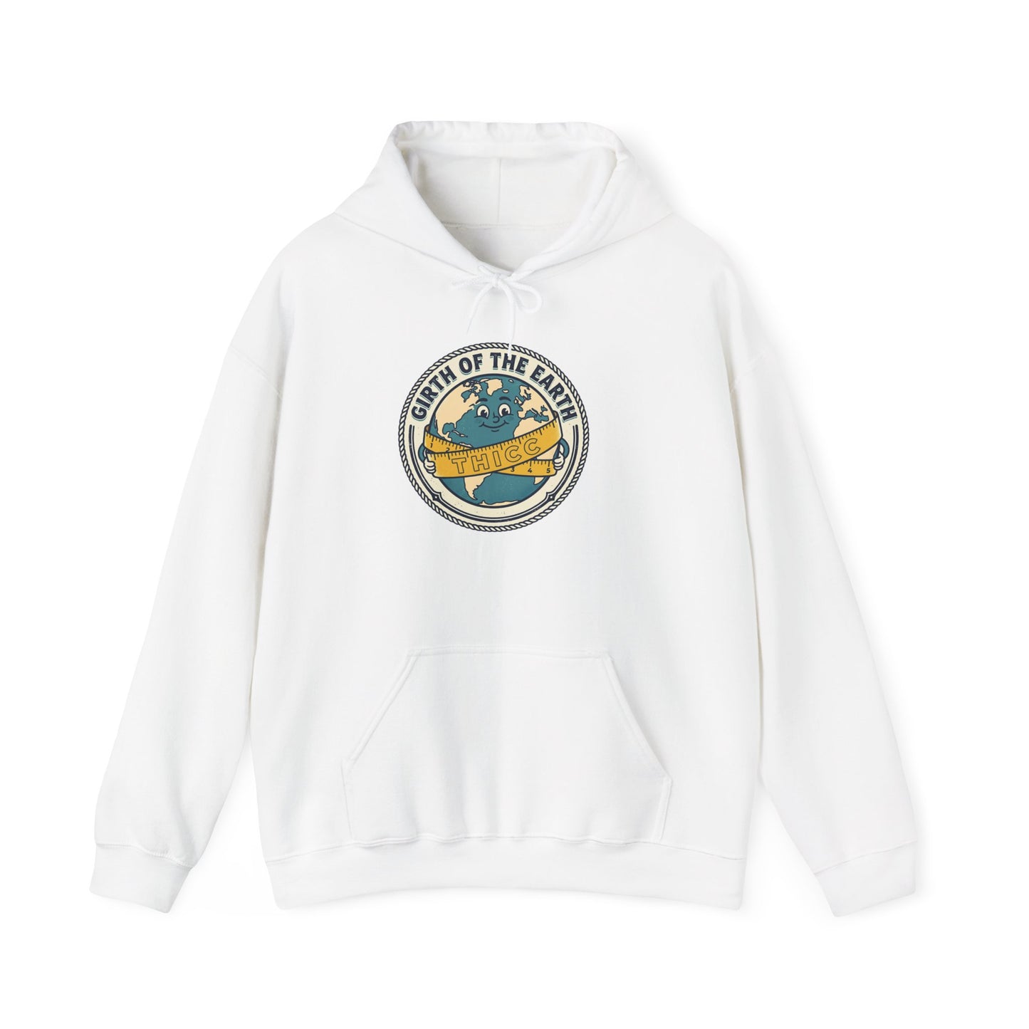 Earth Day Hoodie - 'Girth of the Earth' Vintage Globe Sweatshirt