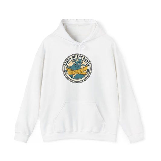 Earth Day Hoodie - 'Girth of the Earth' Vintage Globe Sweatshirt