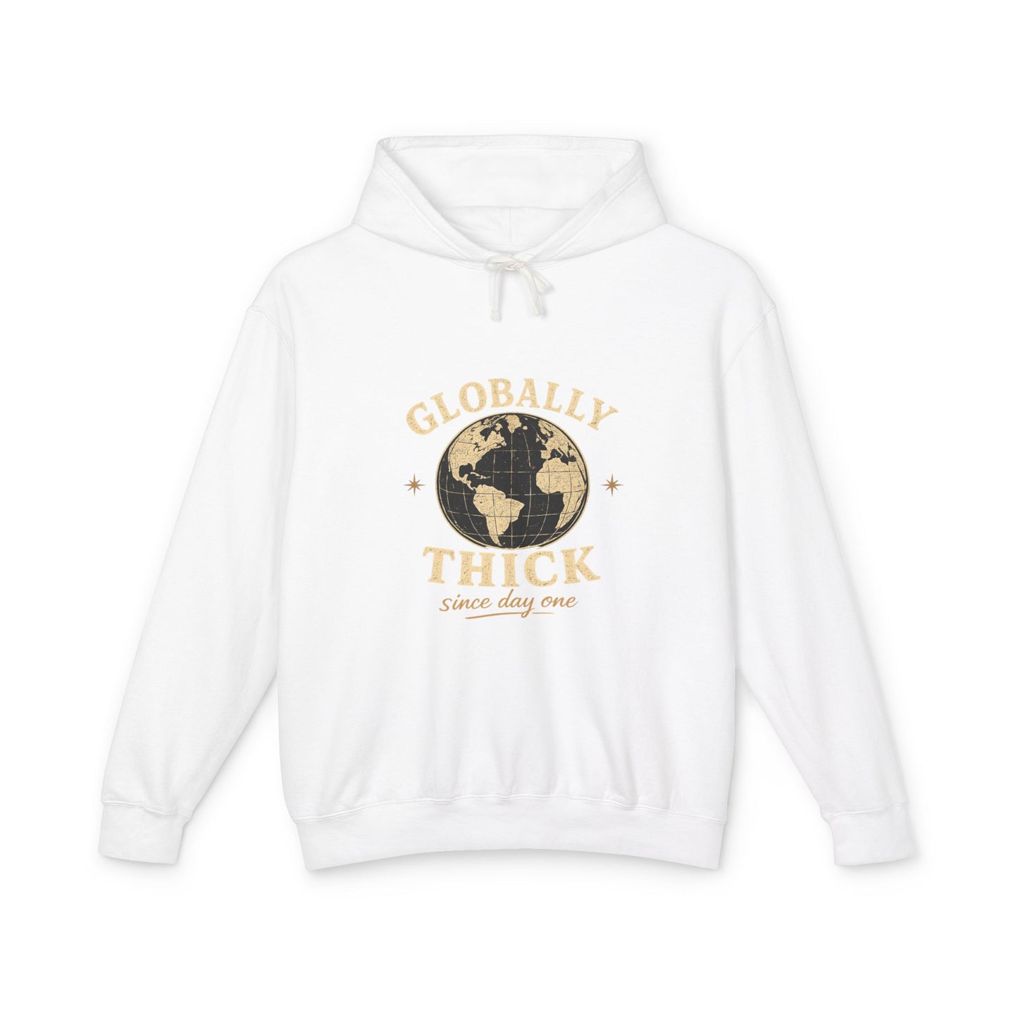 Globally Thick Hoodie – Retro Earth Graphic "Since Day One"